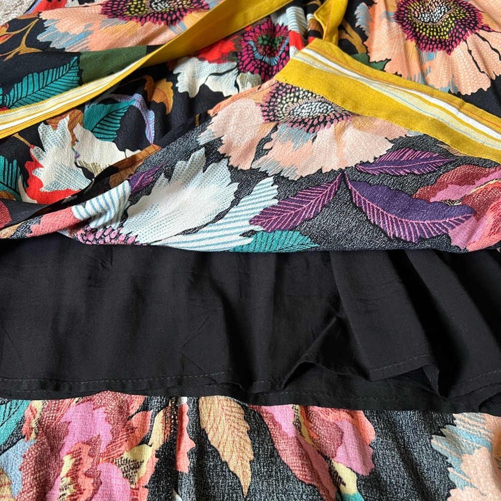 Anthropologie Maeve Botanical Faux Wrap Dress Size 6 - Picture 7 of 10
